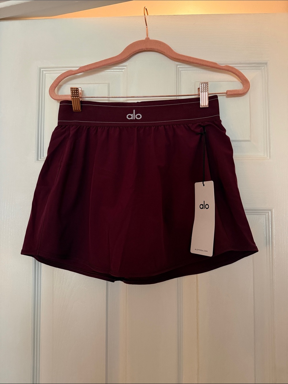 ALO Yoga burgundy Match point Tennis Skort